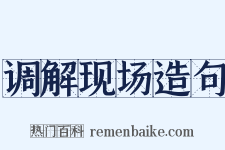 调解现场造句是什么意思的图片